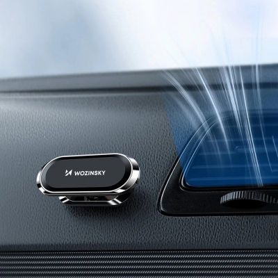 9. Wozinsky Selbstklebende magnetische Autohalterung 360 für Armaturenbrett Silber (WMH-06)