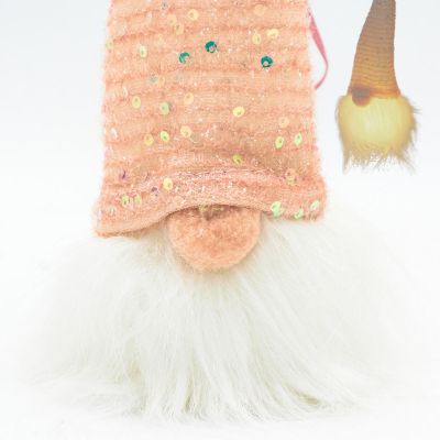 6. Dekorative LED-Weihnachtsmannfigur, 25 cm, rosa