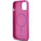 7. DKNY MagSafe-Hülle mit Ledermuster und Metalllogo für iPhone 15/14/13, Rosa