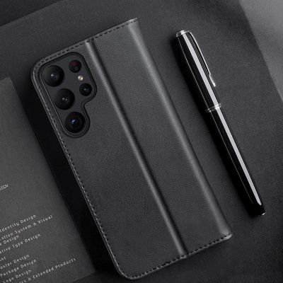 12. Dux Ducis Hivo Hülle Samsung Galaxy S23+ Flip Cover Wallet Stand RFID Blocking braun