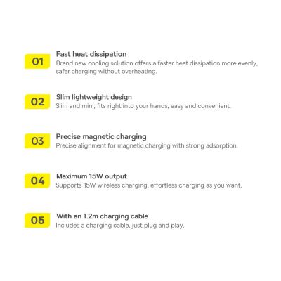 25. Baseus Simple Mini3 magnetisches Ladegerät MagSafe Qi 15W lila