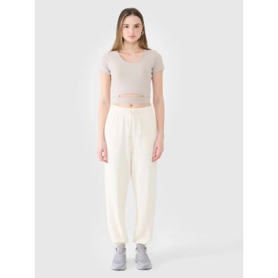 6. Damen Crop Top schlichtes T-Shirt 4F 4FRSS25TTSHF2695-83S