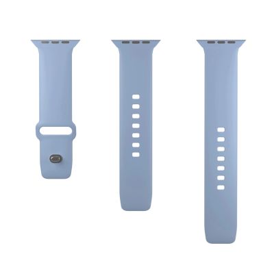 5. Puro Icon Silikonarmband für Apple Watch 42 / 44 / 45 / 49 mm - Hellblau (2 Stk.)