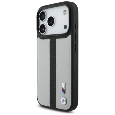 2. BMW M Perforated Stripe Logo MagSafe Case für iPhone 17 Pro – Grau