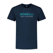 Rogelli Herren-T-Shirt mit Logo, marineblau, XL