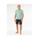 4. Herren Lycra RIP CURL Pacific Rinse Surflite UPF Kurzarmhemd grün