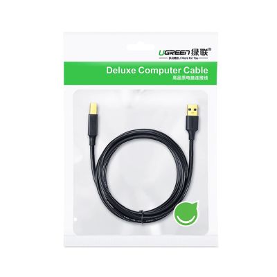 5. Ugreen USB Typ B Kabel für Drucker (männlich) – USB 2.0 (männlich) 480 Mbit/s 1 m schwarz (US135 20846)
