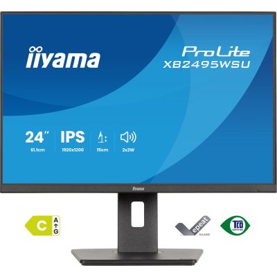 2. iiyama ProLite XB2495WSU-B1 Computermonitor 61,2 cm (24,1 Zoll) 1920 x 1200 px Full HD LCD Schwarz