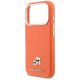 6. Karl Lagerfeld Karl & Choupette Head Pins Saffiano MagSafe Hülle für iPhone 17 Pro - Orange