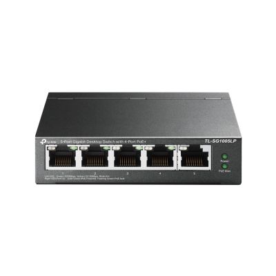 5. TP-Link TL-SG1005LP Netzwerkkarte, unmanaged Gigabit Ethernet (10/100/1000) mit PoE-Unterstützung, Schwarz