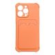 Card Armor Case Pouch Cover für iPhone 11 Pro Max Card Wallet Silikon Air Bag Armor Cover Orange
