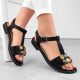 2. Bequeme Sandalen mit Zirkonen S.Barski W OLI261A schwarz
