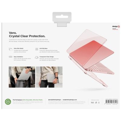 2. Uniq Vero Hülle für MacBook Neo – Transparentes Rosa