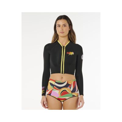 RIP CURL G-Bomb 1.5 Ls Fz Crop Jkt Damenjacke Schwarz