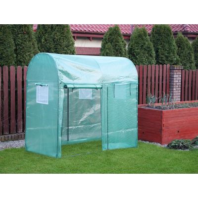 13. Gewächshaus-Gartentunnel mit zwei Eingängen für Tomaten und Gurken, 200 x 100 x 180 cm, grün