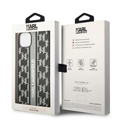 8. Karl Lagerfeld KLHCP14MPGKLSKG iPhone 14 Plus 6.7" Hardcase Grau/Grau Monogram Stripe
