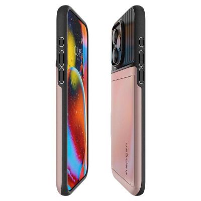 9. Spigen Slim Armor CS Hülle für iPhone 15 Pro Max – Rosa