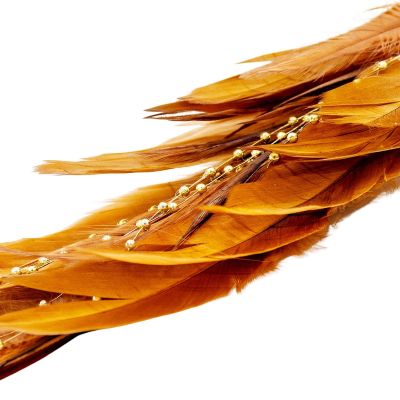 18. Dekorativer Vogel an der Klammer, 38 cm, Gold