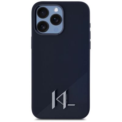 3. Karl Lagerfeld Silicone Shadow Metal Initial MagSafe Case für iPhone 15 Pro Schwarz