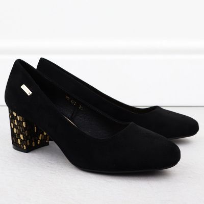 15. Sergio Leone W SK314D Wildleder Pumps mit Absatz Schwarz