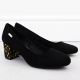 15. Sergio Leone W SK314D Wildleder Pumps mit Absatz Schwarz