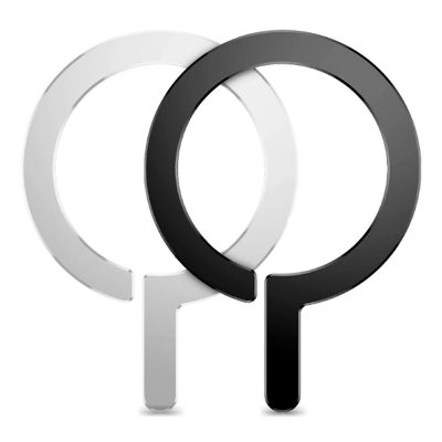 6. MagSafe Tech-Protect MetalRing universal magnetisch - schwarz / silber (2 Stück)
