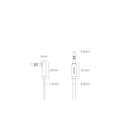 14. Ugreen Flachkabel AUX Audiokabel 3,5 mm Miniklinke 3m Silber (10728)