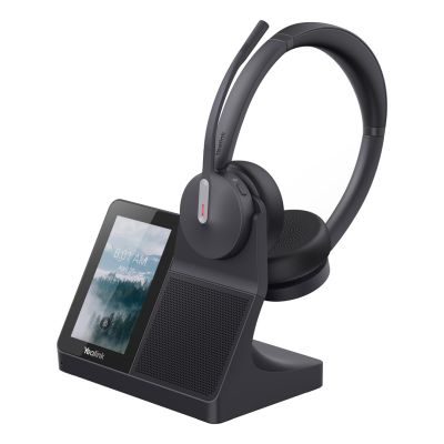 2. Yealink WH64 Workstation Dual-Headset mit Kabel- und Kabellosfunktion, Kopfbügel, USB Typ-C, Bluetooth-Ladestation, Schwarz