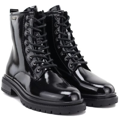 8. Damen-Ankle-Boots aus Lackleder, schwarz, Big Star UU274613