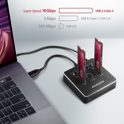 3. Axagon ADSA-M2C Festplatten-Dockingstation USB 3.2 Gen 2 (3.1 Gen 2) Typ-C
