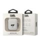 3. Karl Lagerfeld KLA2RUNCHH AirPods 1/2 Cover weiß/weiß Silikon Choupette Head 3D