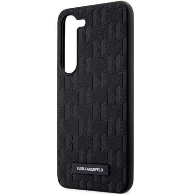 6. Karl Lagerfeld Saffiano Mono Metal Logo Hülle für Samsung Galaxy S24+ – Schwarz