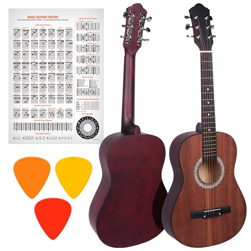 NN AG 34 Akustikgitarre 1/2 zum Erlernen des Spielens, matt