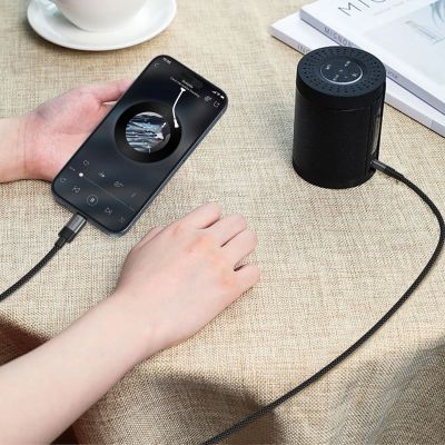 7. Acefast J11 USB-C auf 3,5-mm-Miniklinkenkabel 1 m – Schwarz