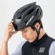 4. Rockbros Fahrradhelm mit Visier, abnehmbarer UV-Schutzbrille, Unisex – Grün