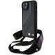 BMW M Edition Carbon Stripe & Strap Hülle für iPhone 15 Plus / 14 Plus – Schwarz