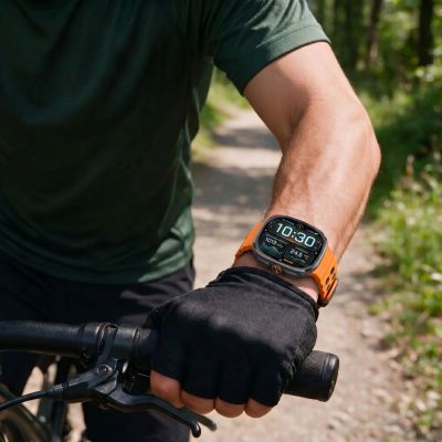 4. Tech-Protect Iconband Pro für Samsung Galaxy Watch Ultra 47 mm – Orange/Schwarz