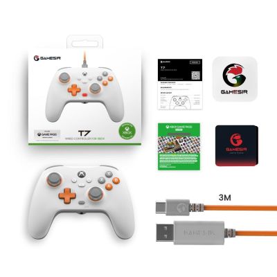 6. GameSir T7 Weißes USB-Gamepad (Analog/Digital) für PC, Xbox One S, Xbox One X, Xbox Series S und Xbox Series X
