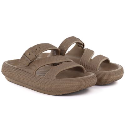 3. Sportliche Damen-Flip-Flops mit dicker Sohle für den Pool, braun, Big Star TT274A041