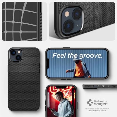 11. Spigen Liquid Air Hülle für iPhone 14 Plus – Mattschwarz