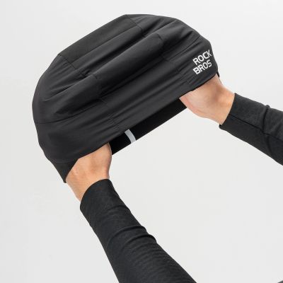 2. Rockbros M015 Wendbare Winter-Radmütze, Größe 54–61 cm – Schwarz