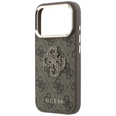 6. Guess 4G & Big Resin Logo Hülle für iPhone 17 Pro / 18 Pro - Braun