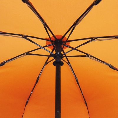 4. EuroSCHIRM Light Trek Automatik-Regenschirm, orange, kompakt, aus Fiberglas und Polyester