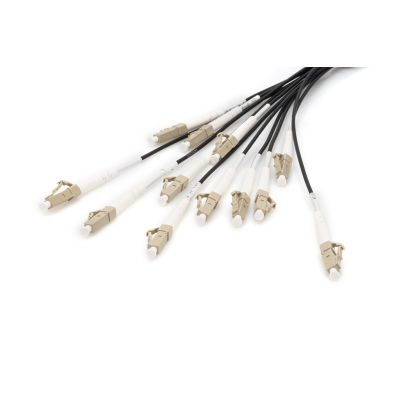 5. Digitus werkseitig konfektioniertes universelles Glasfaser-Breakout-Kabel, Multimode OM4, 12 Fasern, LC/UPC - LC/UPC