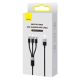 3. 3in1 USB - Micro-USB / Lightning / USB C 3,5A 1,2m Kabel Baseus StarSpeed - schwarz