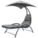 23. BERGAMO Sessel mit Sonnenschirm 200x125x180cm Grau