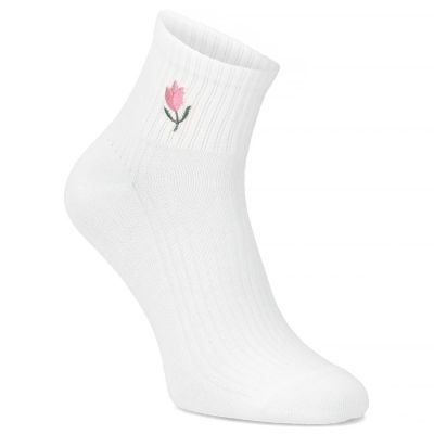 8. Filippo SD-AN06 Damen-Hohe Bambus-Socken in Creme