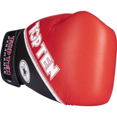 6. TOP TEN RTT-4Select Leder-Boxhandschuhe 10 oz Rot und Schwarz