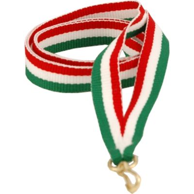 8. 11 mm breites Band – rot, weiß und grün