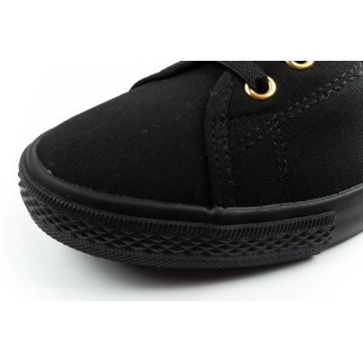 6. Lee Cooper Damenschuhe, sportliche schwarze Slip-On-Ballerinas